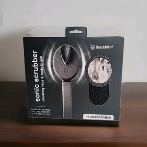 BlackWolf SSRB1006 Sonic Scrubber  Vibrating Face And Body Brush Rechargeable